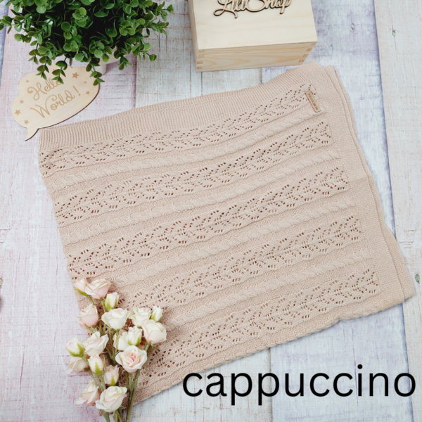 Kocyk bawełniany kolor cappuccino